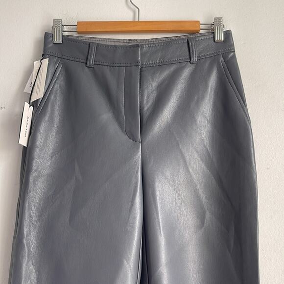 NWT Aritzia Babaton Command Cropped vegan leather mid rise straight leg pant 6 - Picture 2 of 7